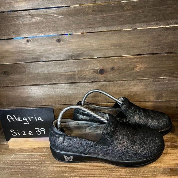 Womens Alegria Keli KEL-292 Multicolored Shimmer Glam Comfort‎ Clogs Size 39 EUC - Picture 1 of 6